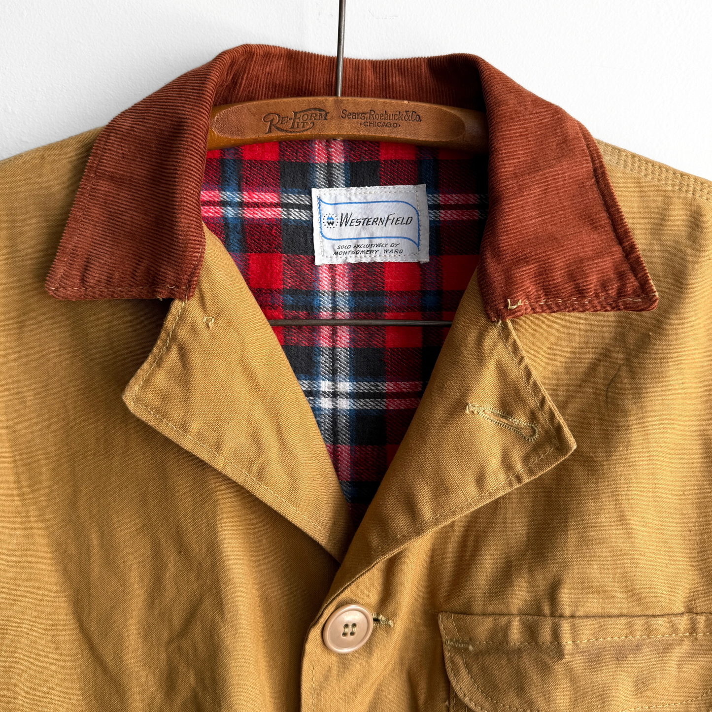 1960s Tan Flannel Lined Canvas Hunting Jacket