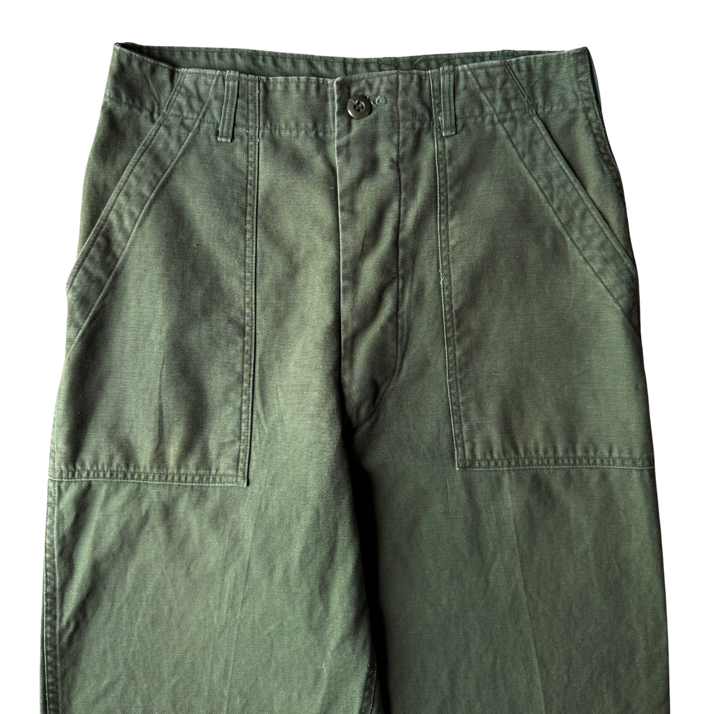 1970s U.S. Army OG 107 Sateen Utility Pants (30)