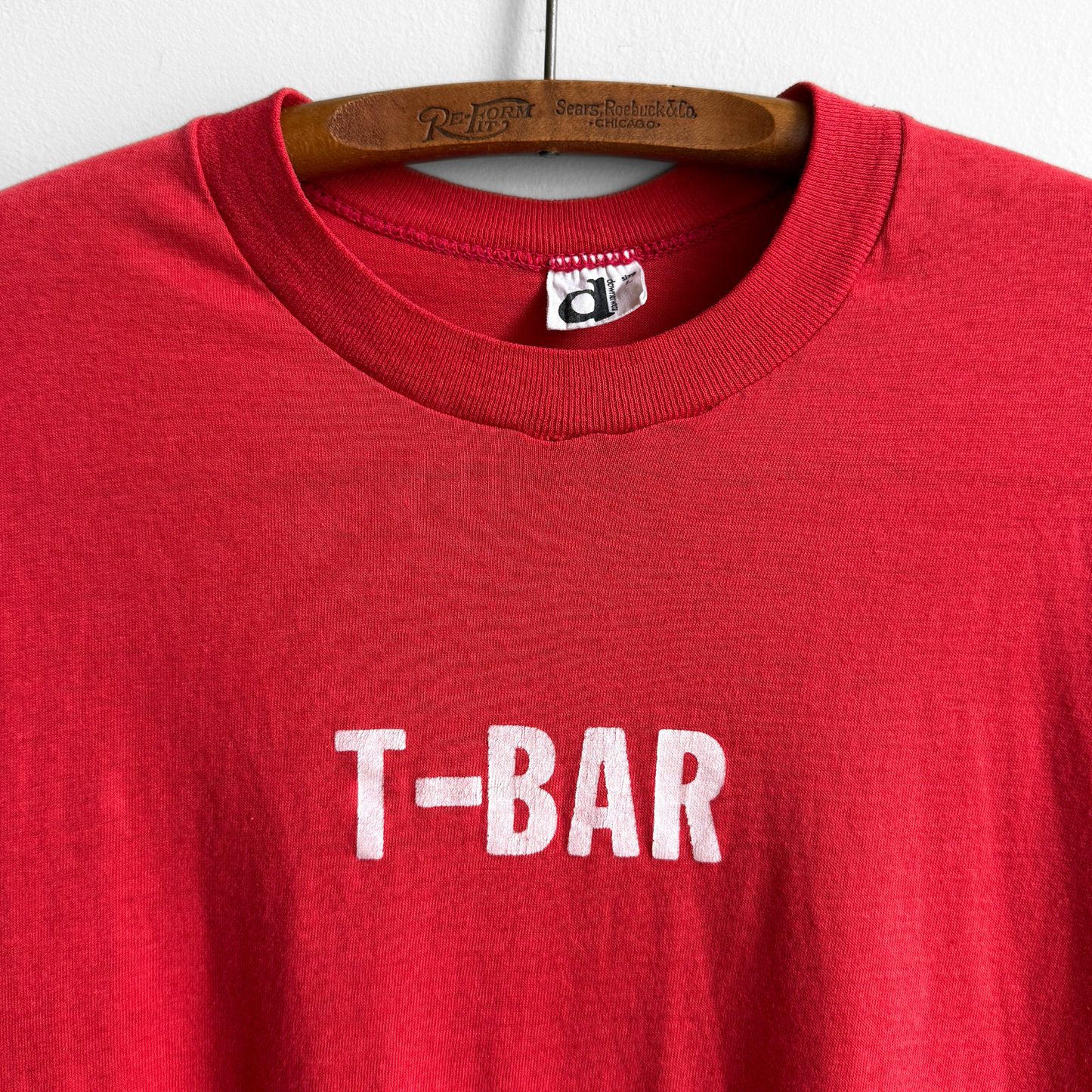 1970s Faded Red T-Bar Graphic Tee