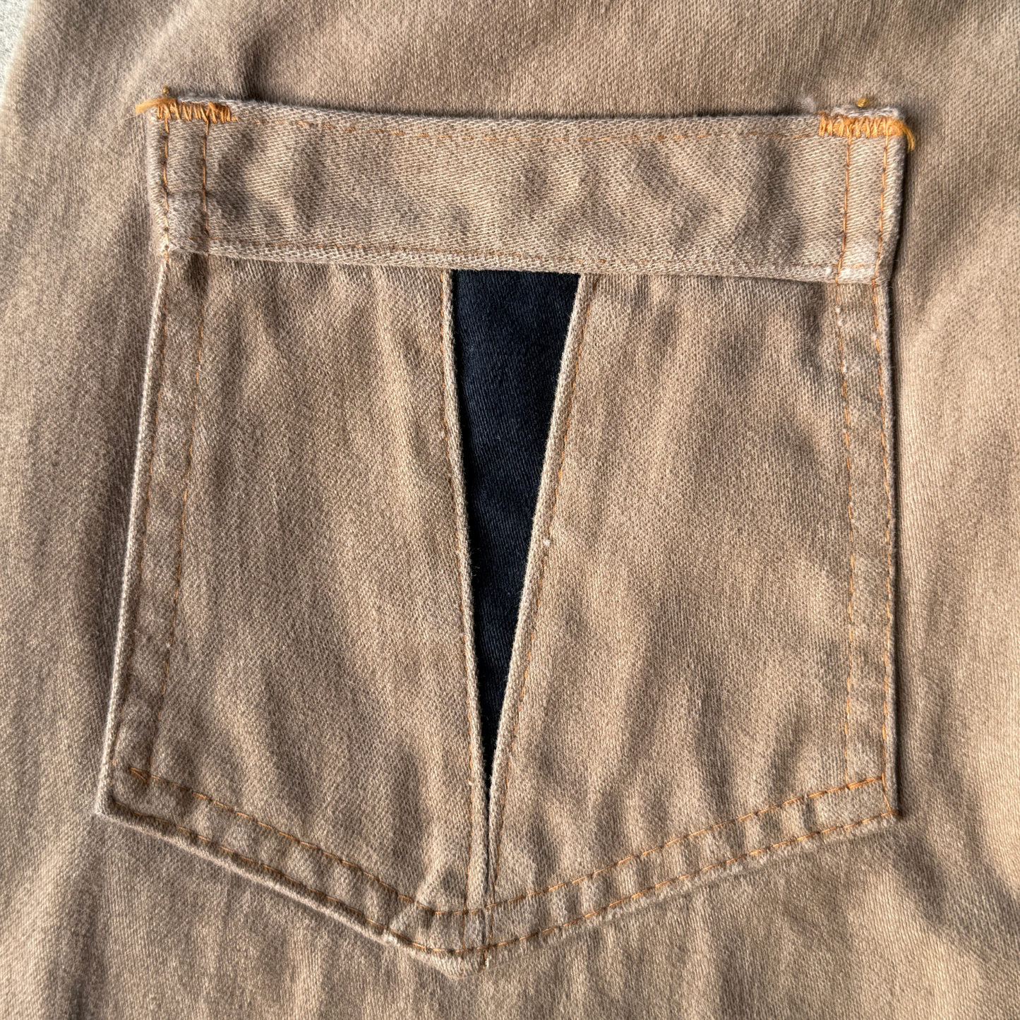 1970s Light Brown Flared Western Pants