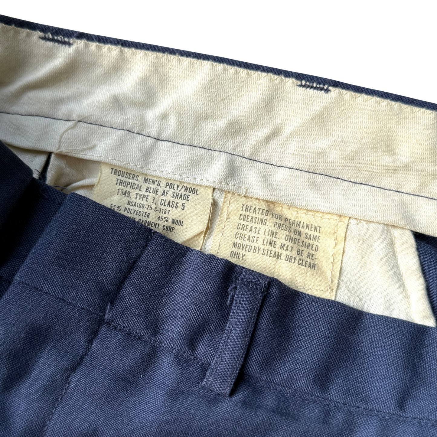 1970s U.S. Air Force Tropical Wool Dress Pants