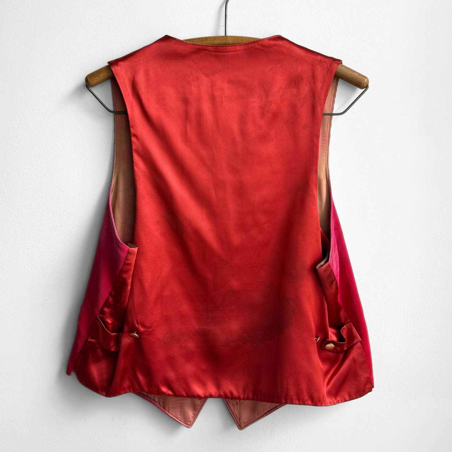 1950s Red Corduroy Vest Waistcoat
