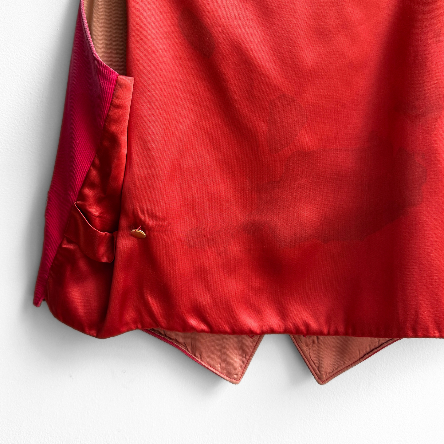 1950s Red Corduroy Vest Waistcoat