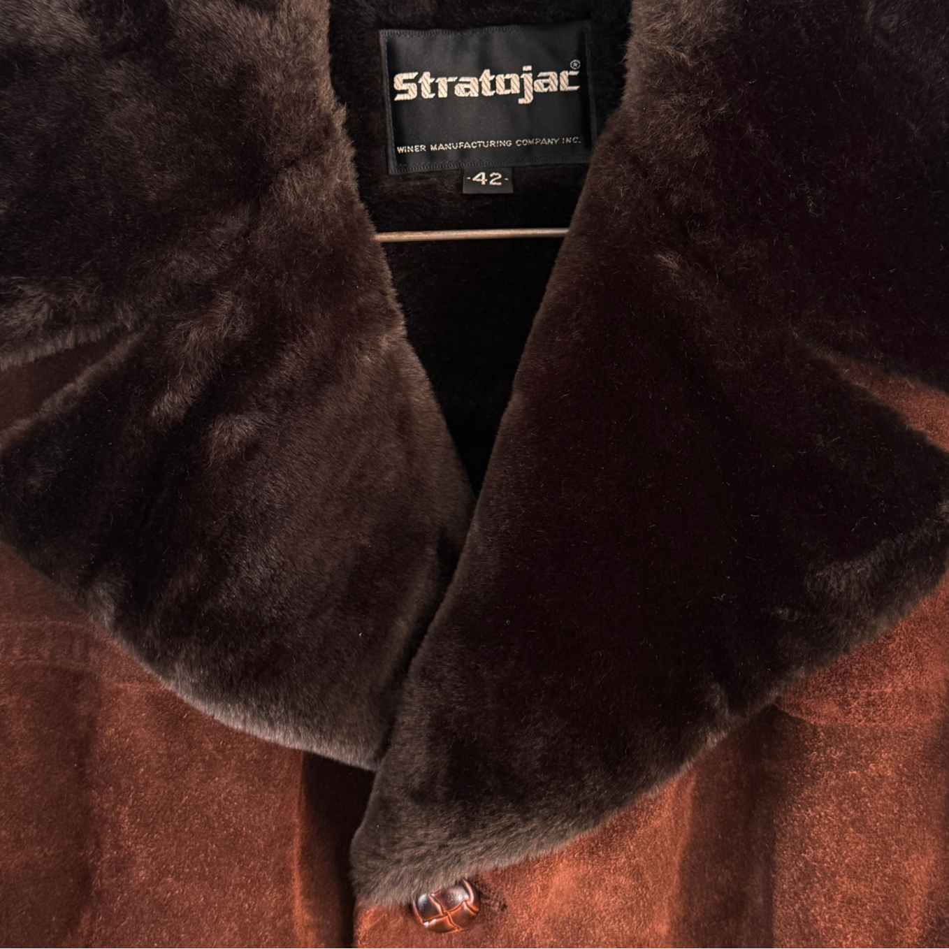 1970s Dark Brown Split Cowhide Leather Coat