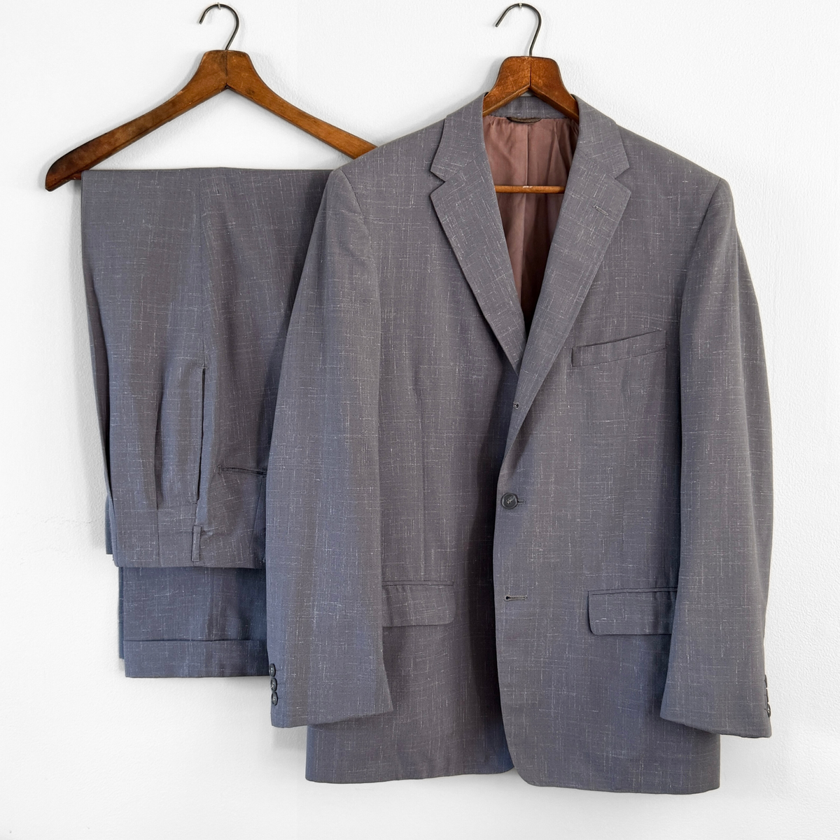 1950s Grey Fleck Pattern Two-Piece Suit