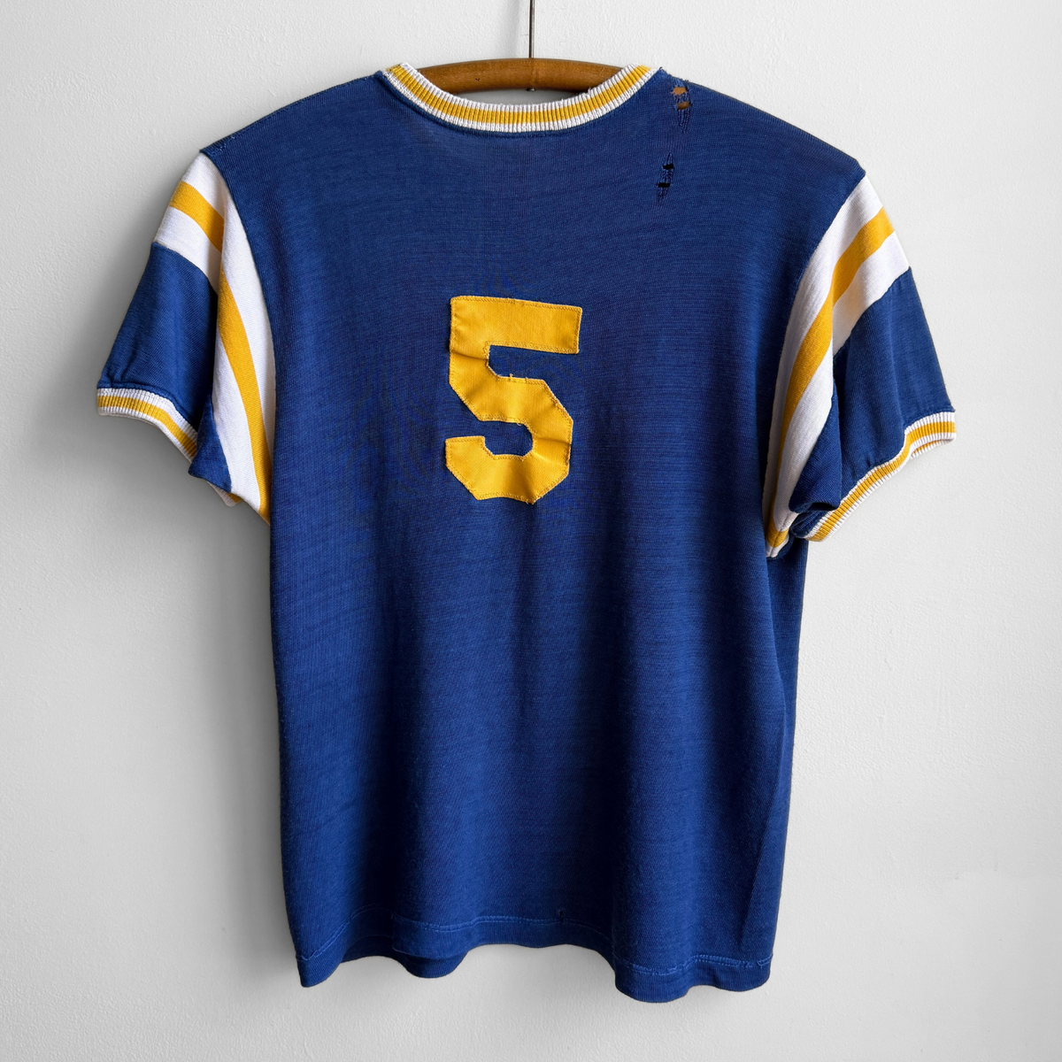 1950s Blue & Yellow Durene Jersey Tee