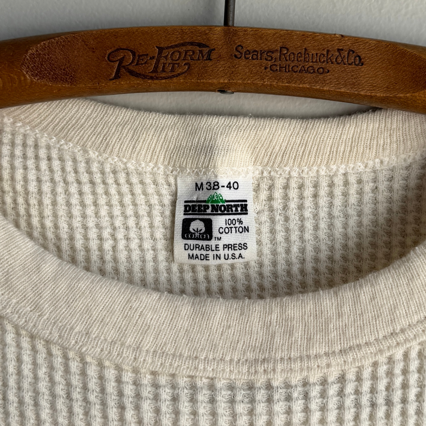1980s Waffle Knit Thermal Long Sleeve