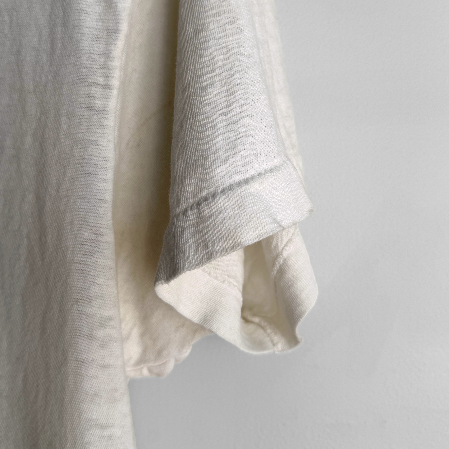 1980s Distressed Blank White Tee