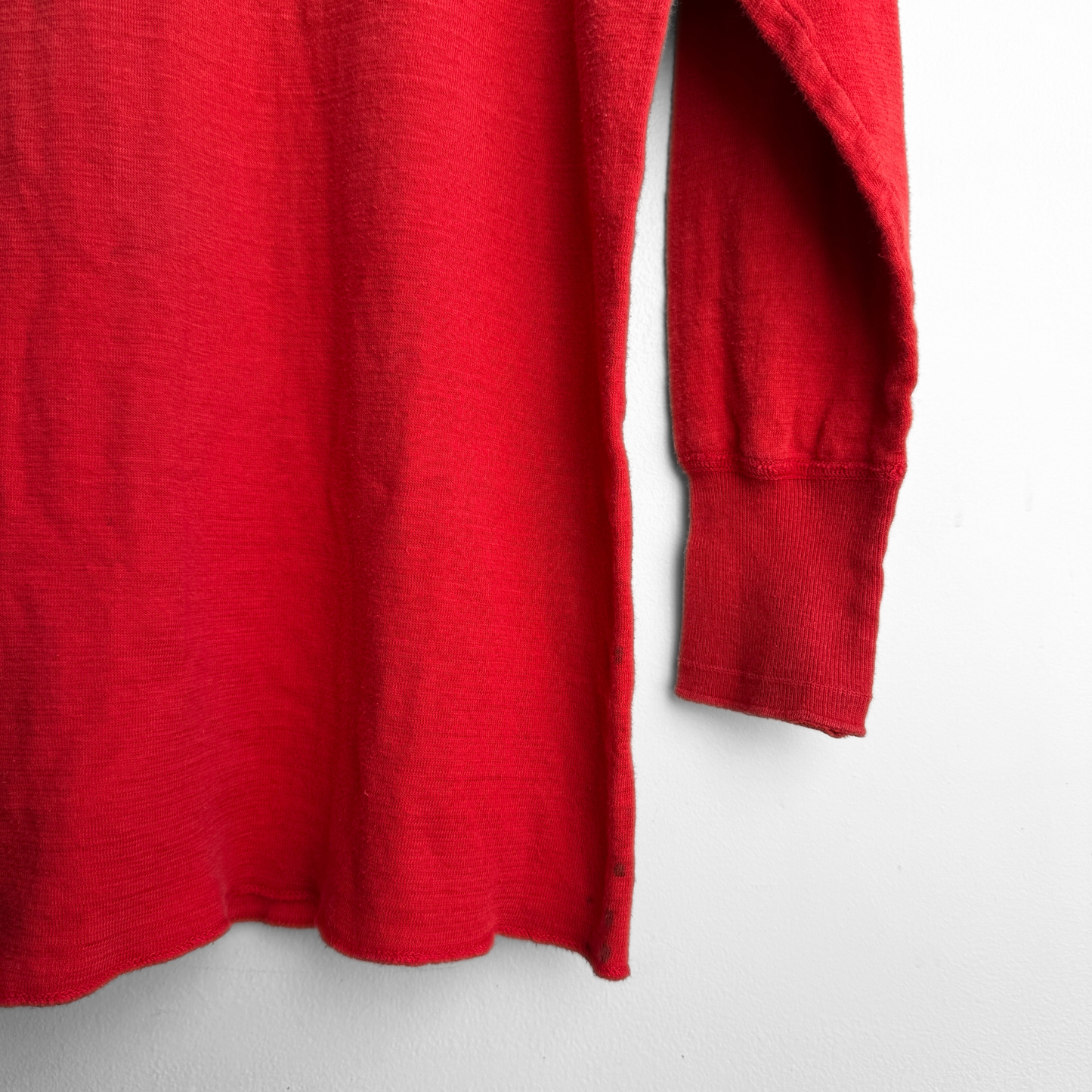 1960s Red Dual-Layer Thermal Long Sleeve