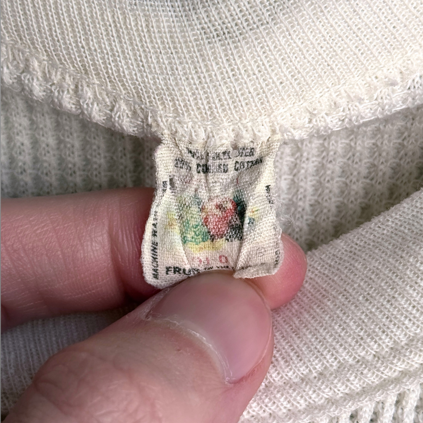 1980s Waffle Knit Thermal Long Sleeve