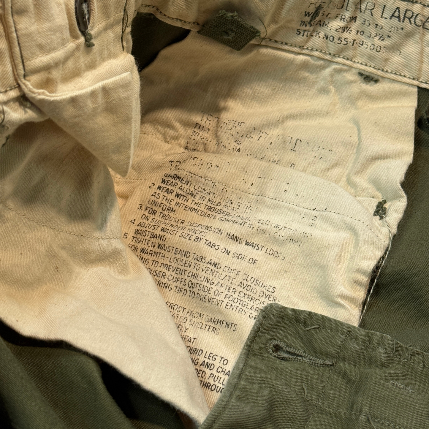 1950s U.S. Army M-1951 OG 107 Cargo Pants (40)