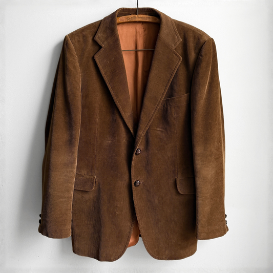 1970s Brown Corduroy Blazer Jacket