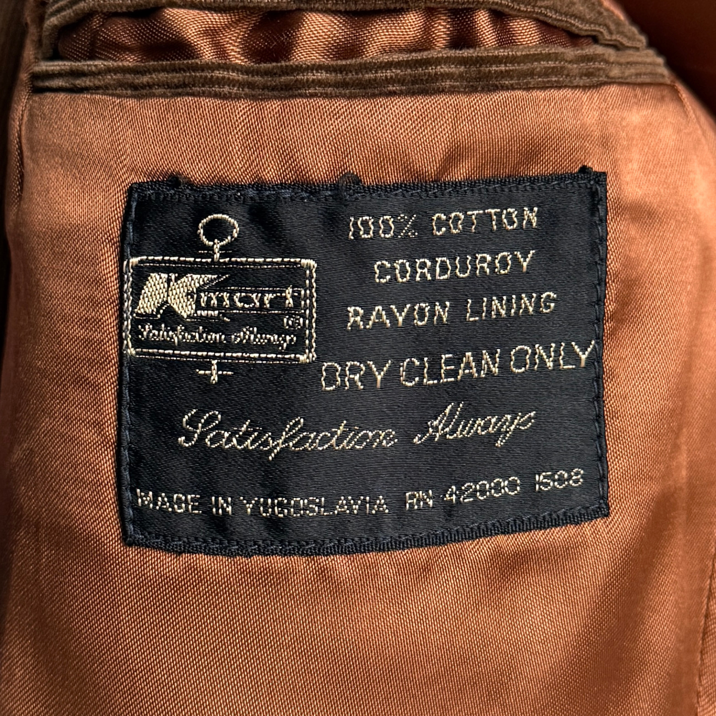 1970s Brown Corduroy Blazer Jacket