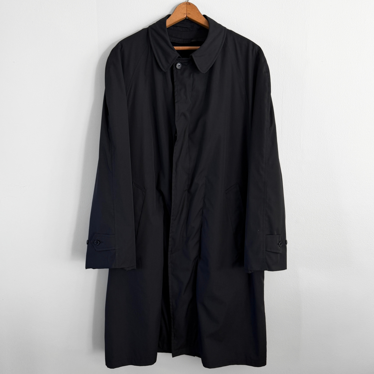 1960s Black Insulated Trench Coat