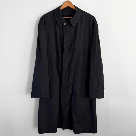 1960s Black Insulated Trench Coat