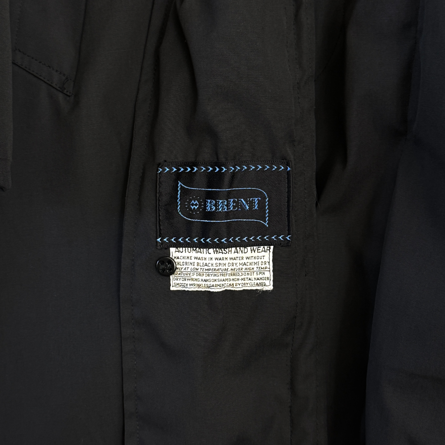 1960s Black Insulated Trench Coat