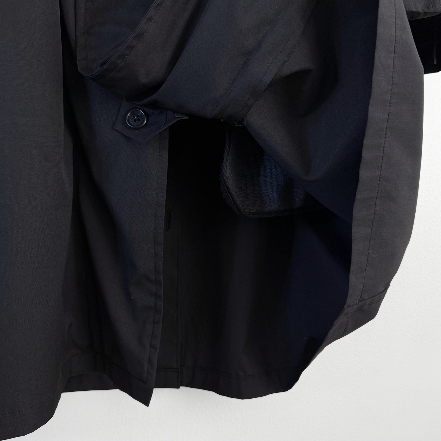 1960s Black Insulated Trench Coat