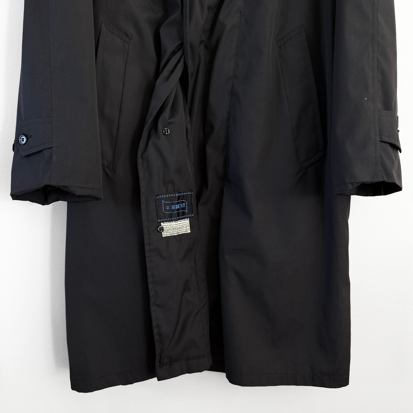 1960s Black Insulated Trench Coat