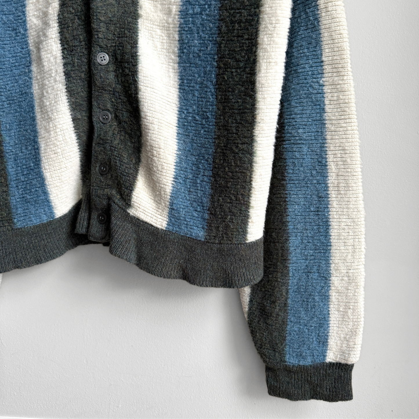 1960s Striped Mohair Knit Cardigan