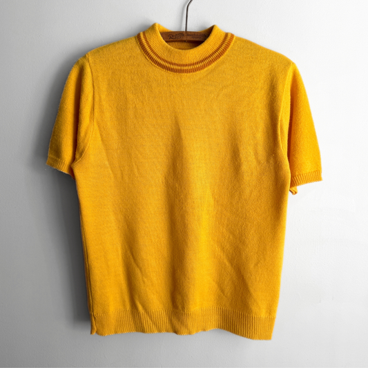 1970s Yellow Acrylic Knit Tee