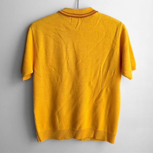 1970s Yellow Acrylic Knit Tee