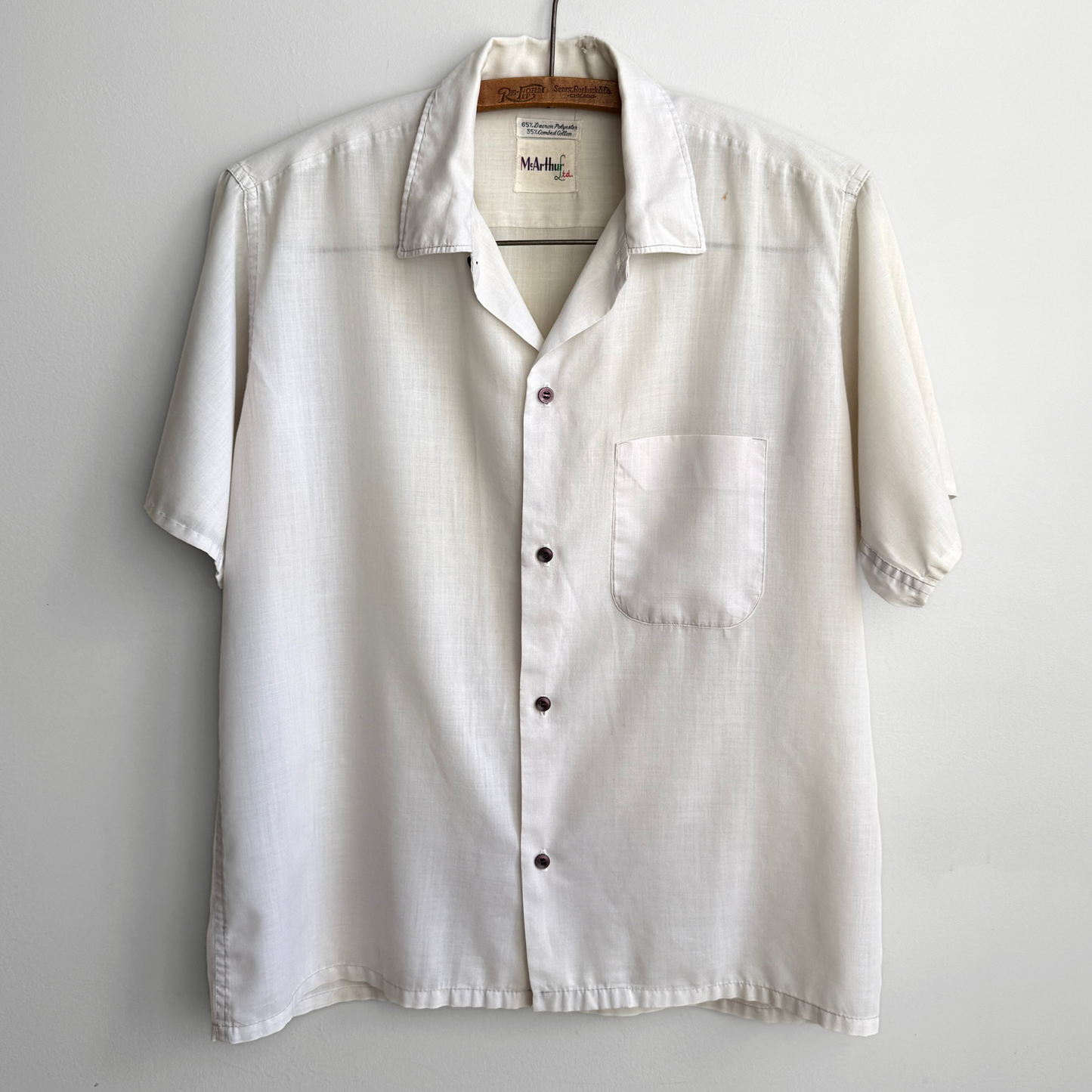 1960s Faded White Casual Shirt