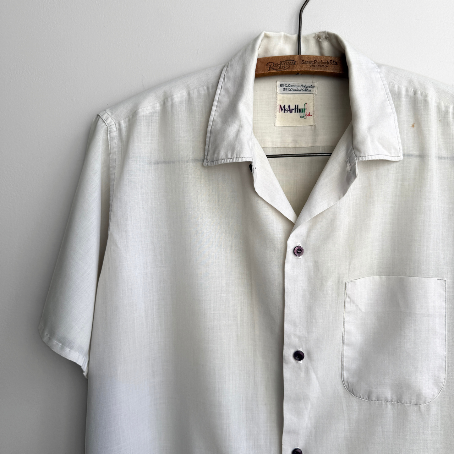 1960s Faded White Casual Shirt