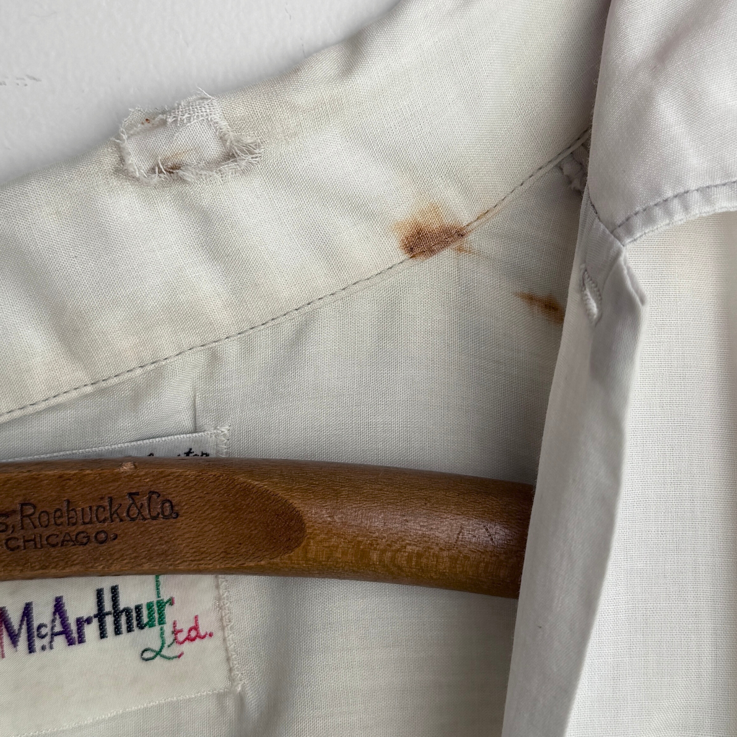 1960s Faded White Casual Shirt