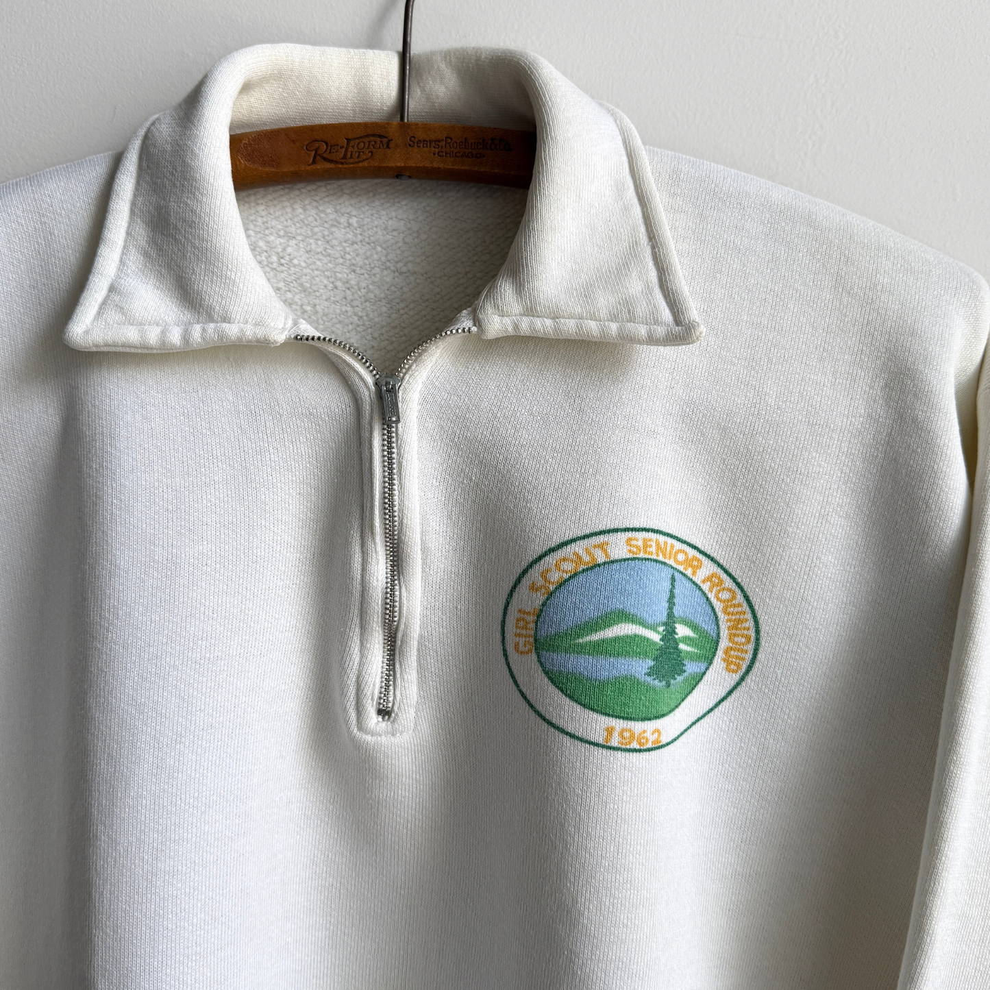 1960s Girl Scout Senior Roundup Quarter-Zip Sweatshirt