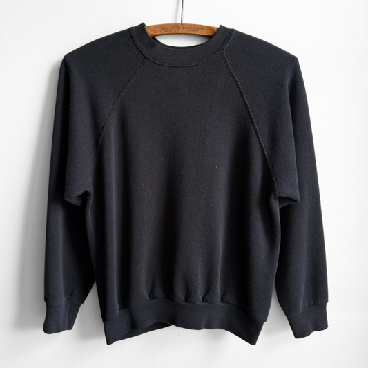 1980s Black Raglan Sweatshirt