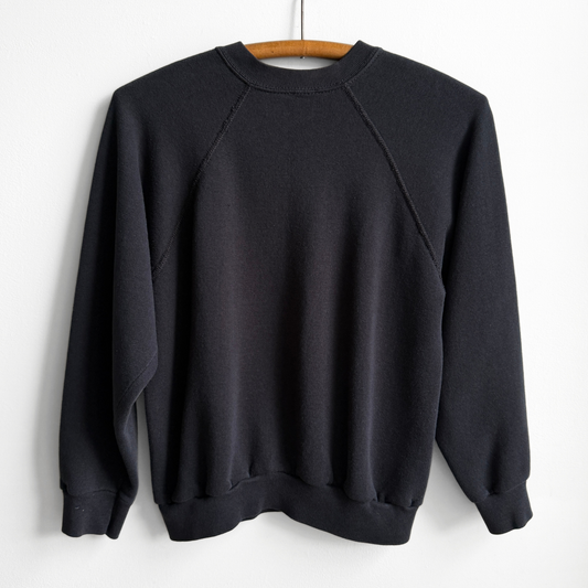 1980s Black Raglan Sweatshirt