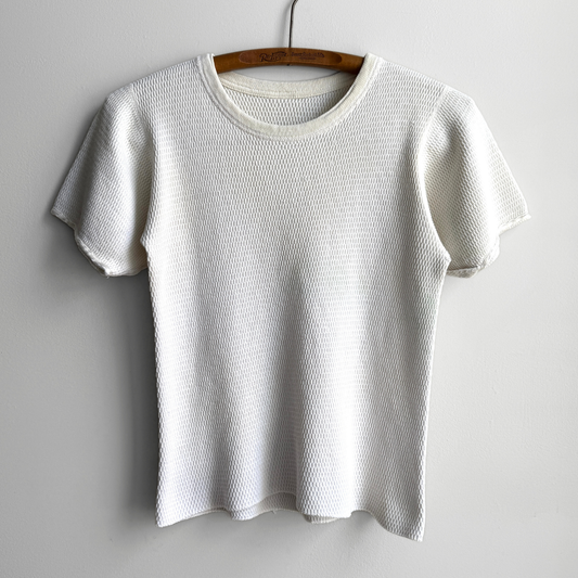 1980s Waffle Knit Thermal Tee