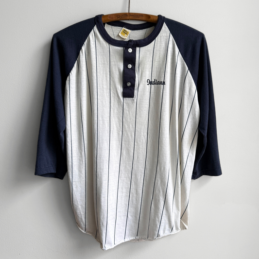 1980s Indiana Striped Raglan Tee
