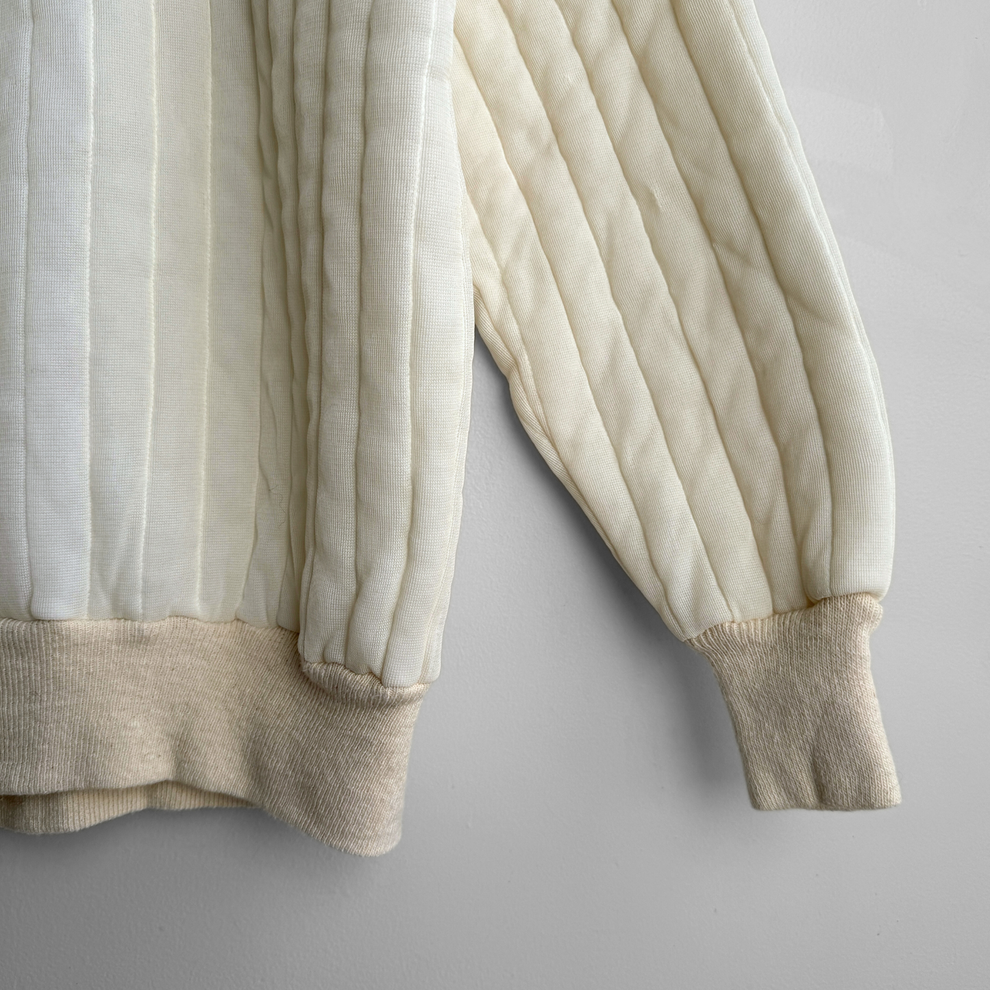 1970s Quilted Thermal Insulated Sweatshirt