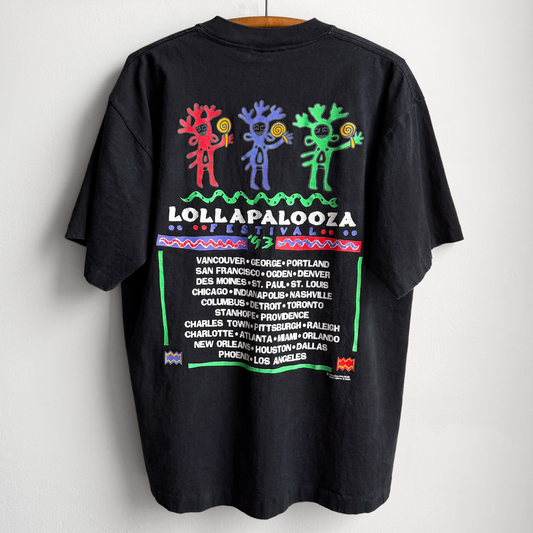 1993 Lollapalooza Festival Black Graphic Tee