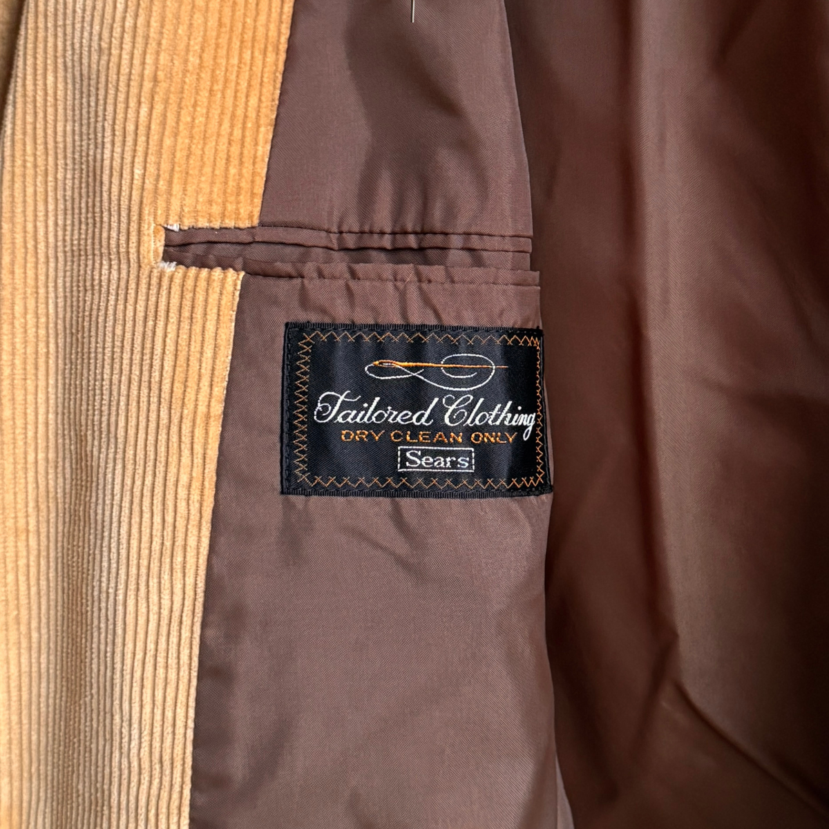 1970s Tan Corduroy Blazer Jacket