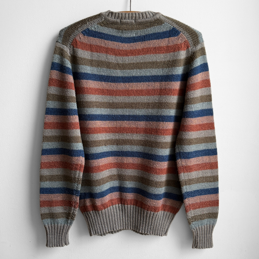 1970s Multi Color Striped Knit Sweater