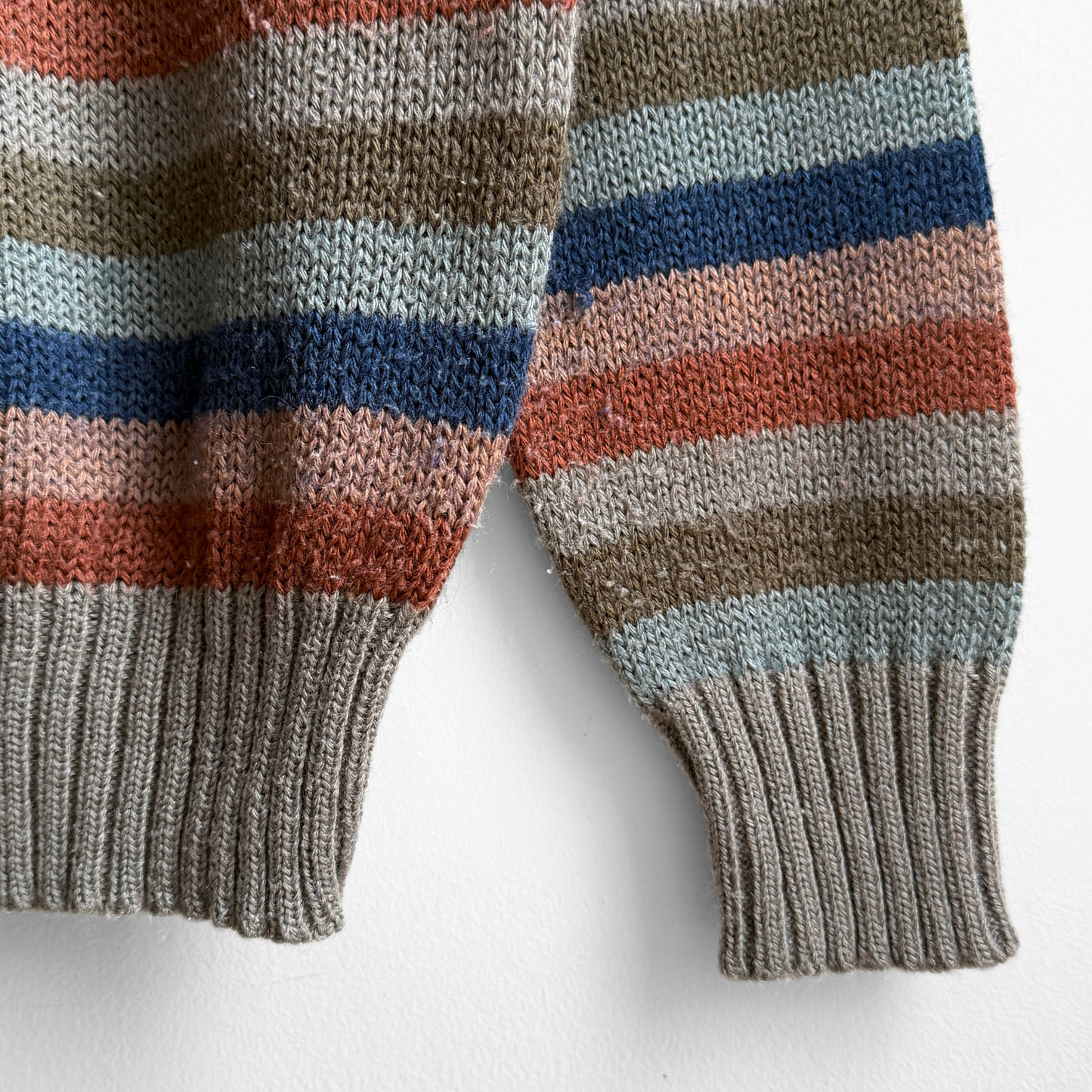 1970s Multi Color Striped Knit Sweater