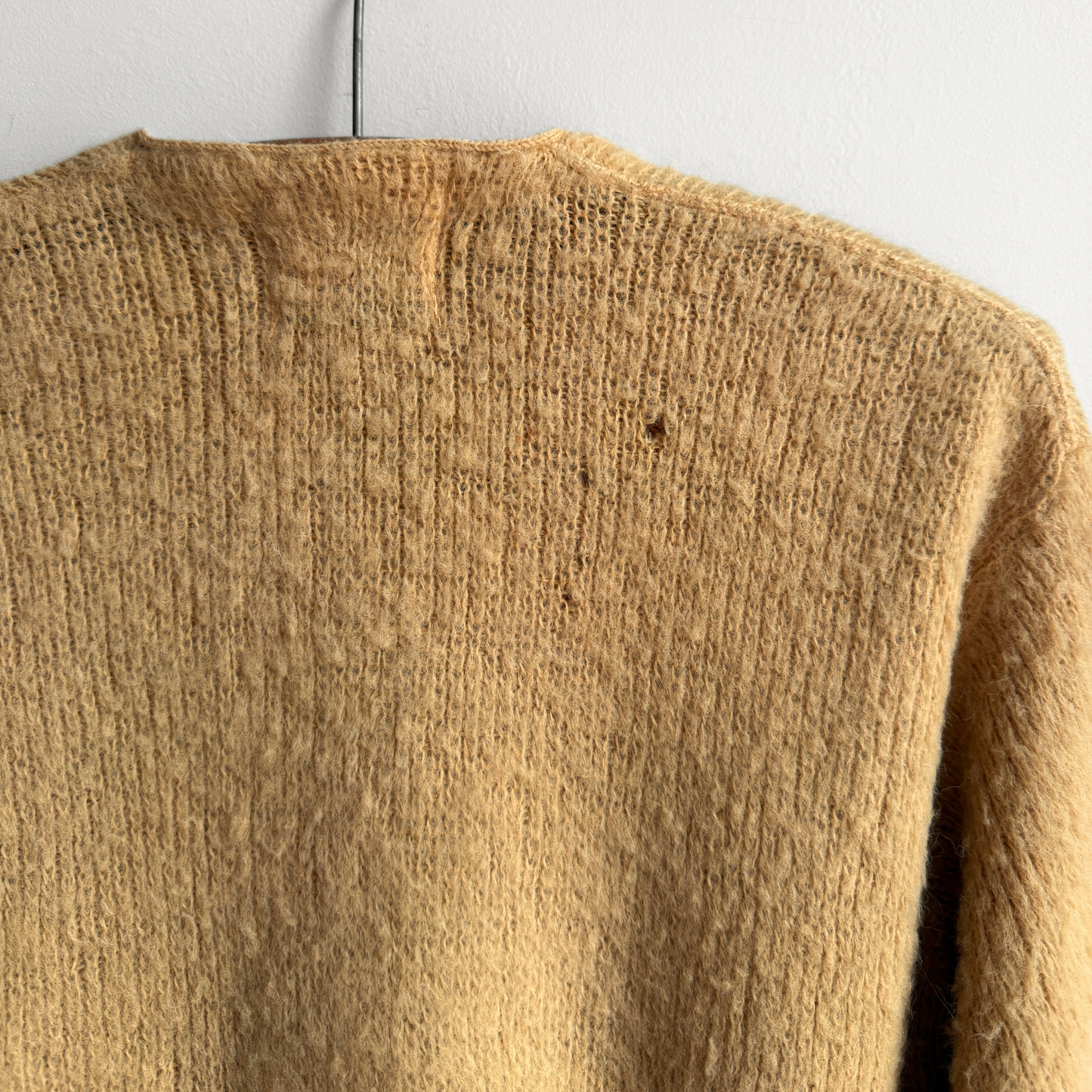 1960s Tan Mohair Knit Cardigan