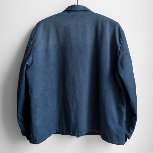 1970s Faded Blue Quilted Work Jacket