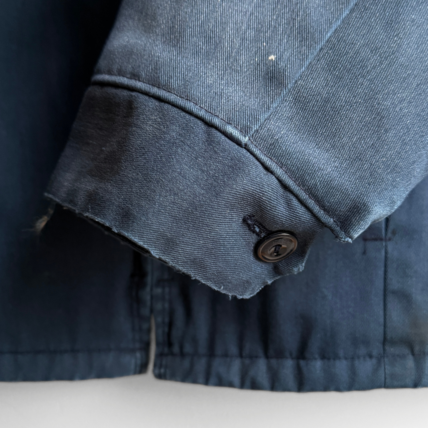 1970s Faded Blue Quilted Work Jacket