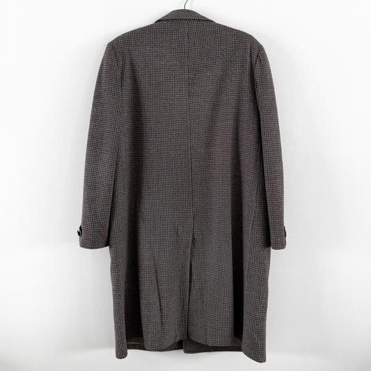 1960s Grey Check Wool Overcoat