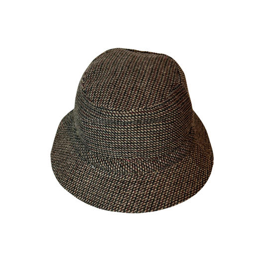 1970s Brown Tweed Wool Bucket Hat