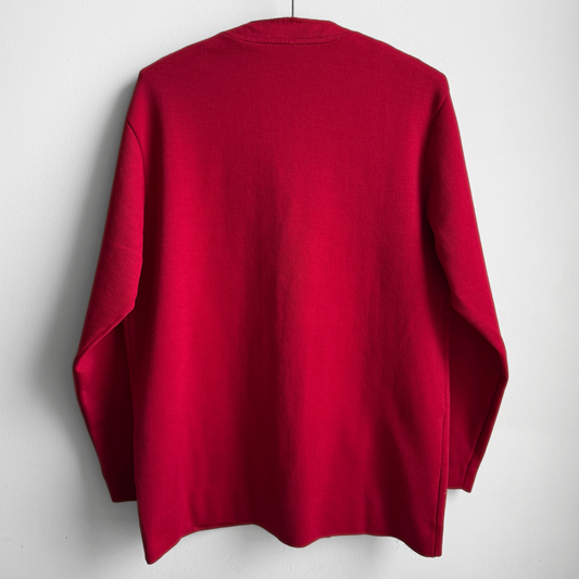 1960s Red Double Knit Cardigan