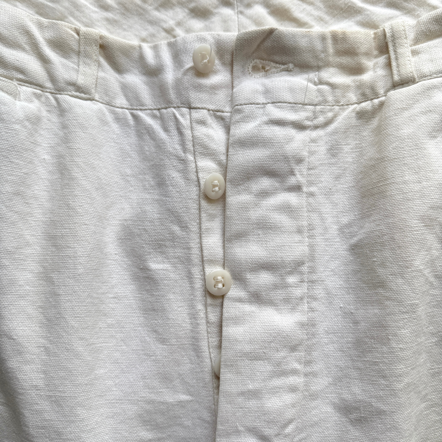 1940s White Sanforized Cotton Work Pants