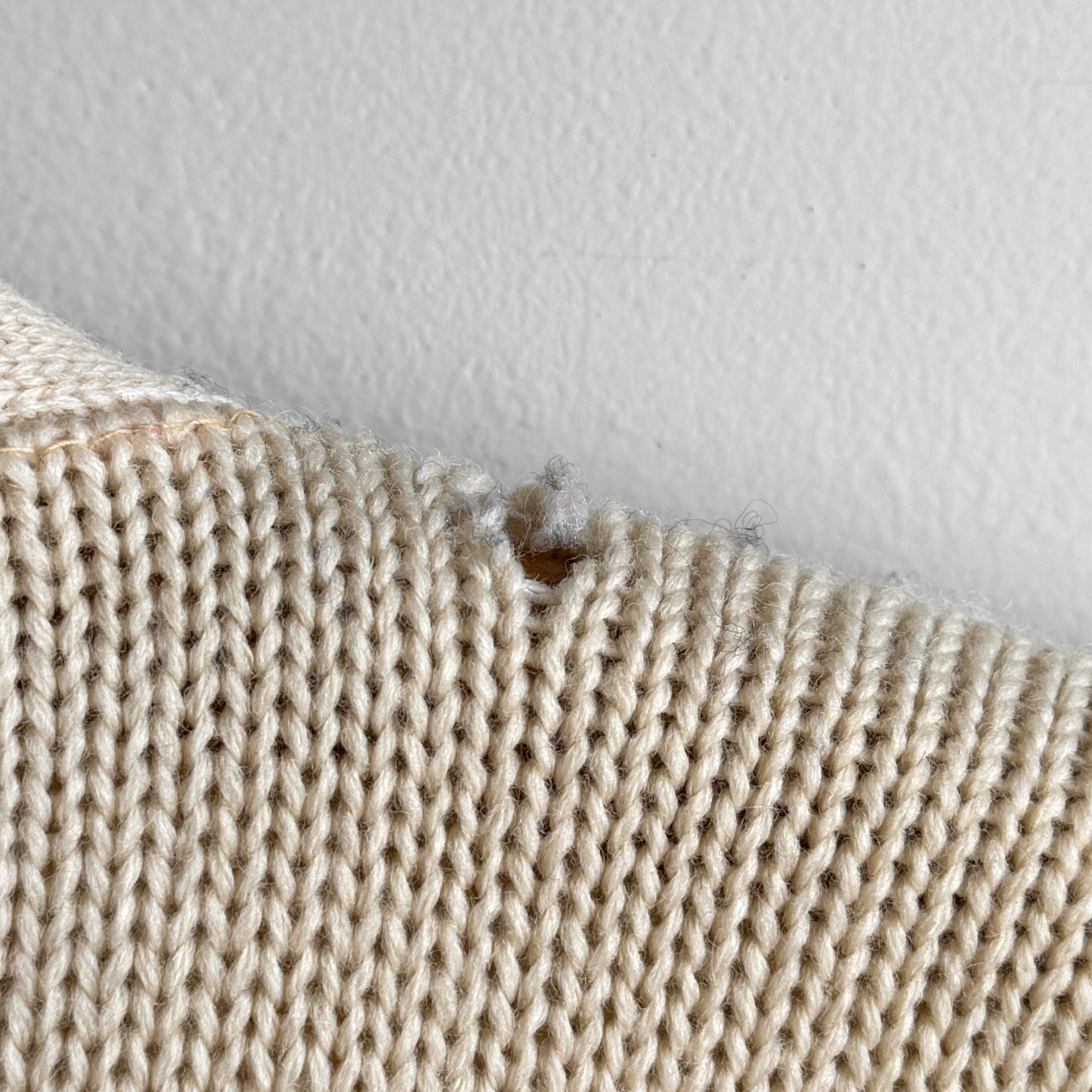 1950s Cream & Orange Wool Letterman Cardigan