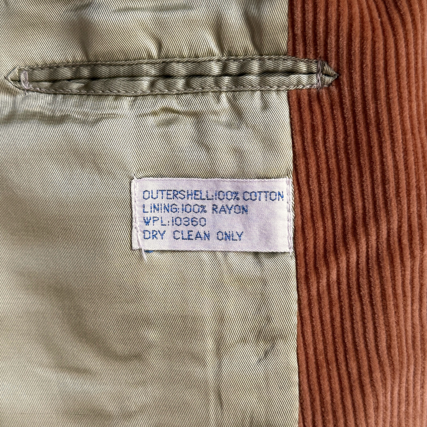 1970s Light Brown Corduroy Blazer Jacket