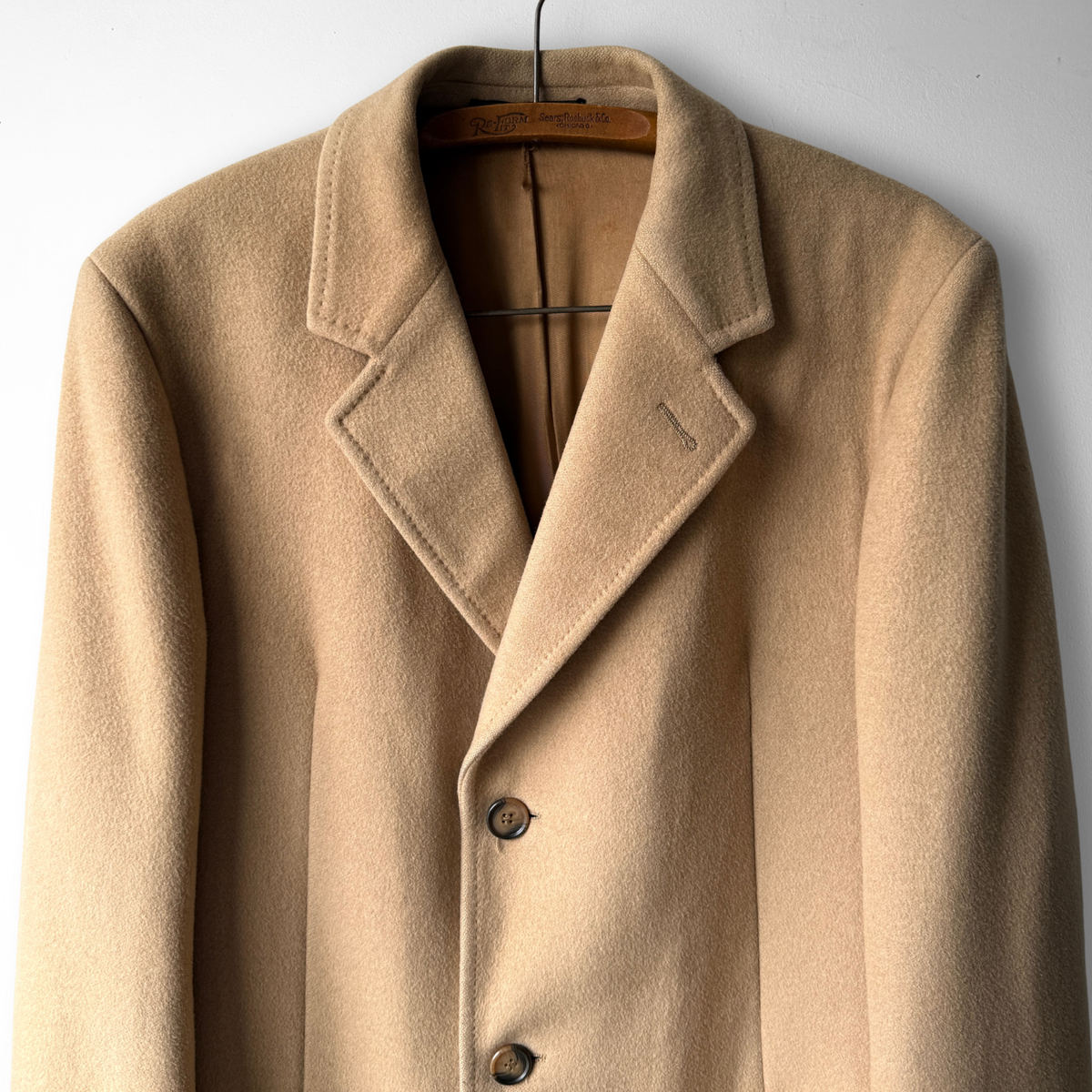 1960s Light Brown Wool Overcoat
