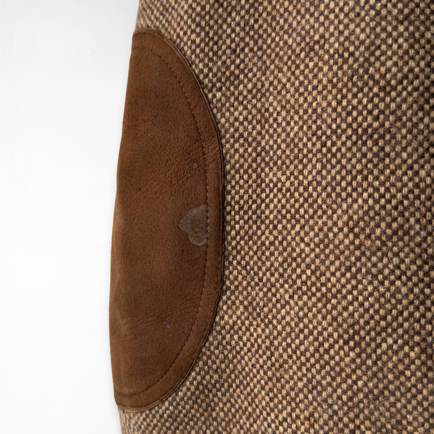1960s Brown Suede & Tweed Wool Coat