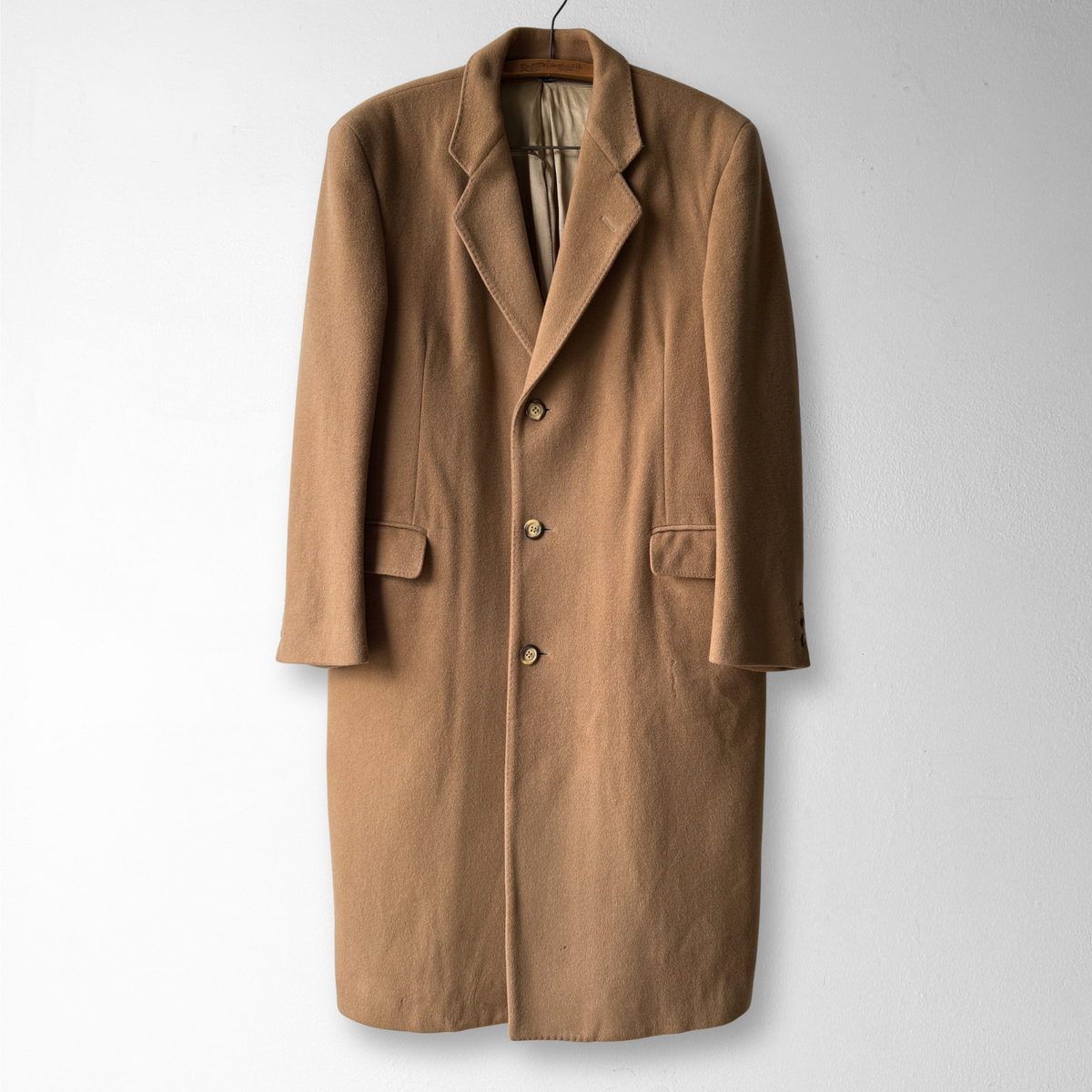 1960s Tan Cashmere Wool Overcoat